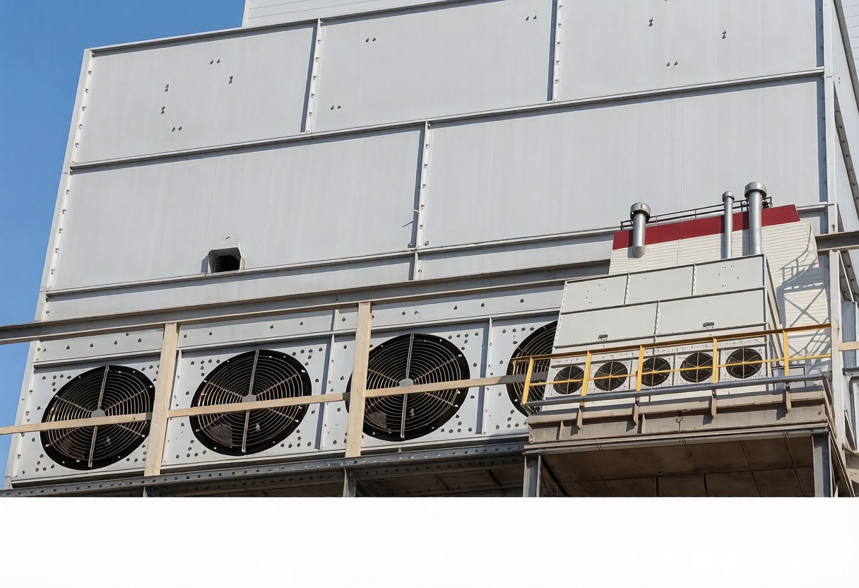 JTCooling engineering team in front of cooling tower equipment
